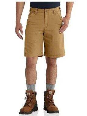 Carhartt Men's 102514 Rugged Flex Relaxed Fit Canvas Work Short Khaki Size 46